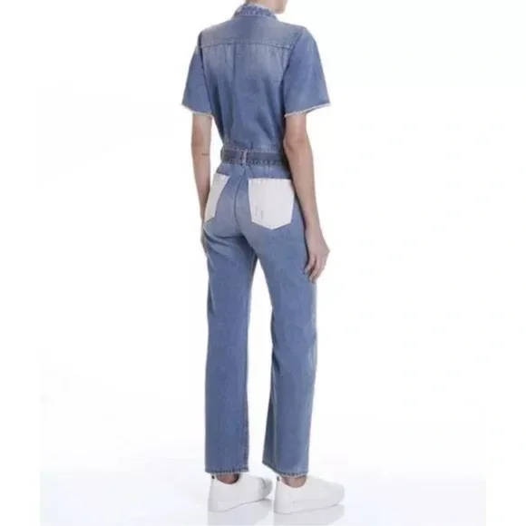 John John Lab Women's Denim Jumpsuit size small - Picture 4 of 7
